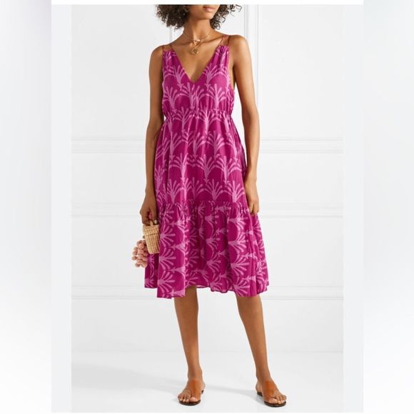 Apiece Apart Dresses & Skirts - Apiece  Apart Printed Cotton and Silk Blend Dress